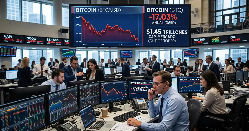 Bitcoin retrocedió 17% anual y salió del top 10 mundial: ¿amenaza o oportunidad?